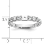 14k White Gold 3/4 carat Lab Grown Diamond VS/SI+ G+ Semi Mount Peg Set Engagement Ring
