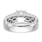 14k White Gold 1 3/8 carat Lab Grown Diamond VS/SI+ G+ Semi-Mount Peg Set Engagement Ring