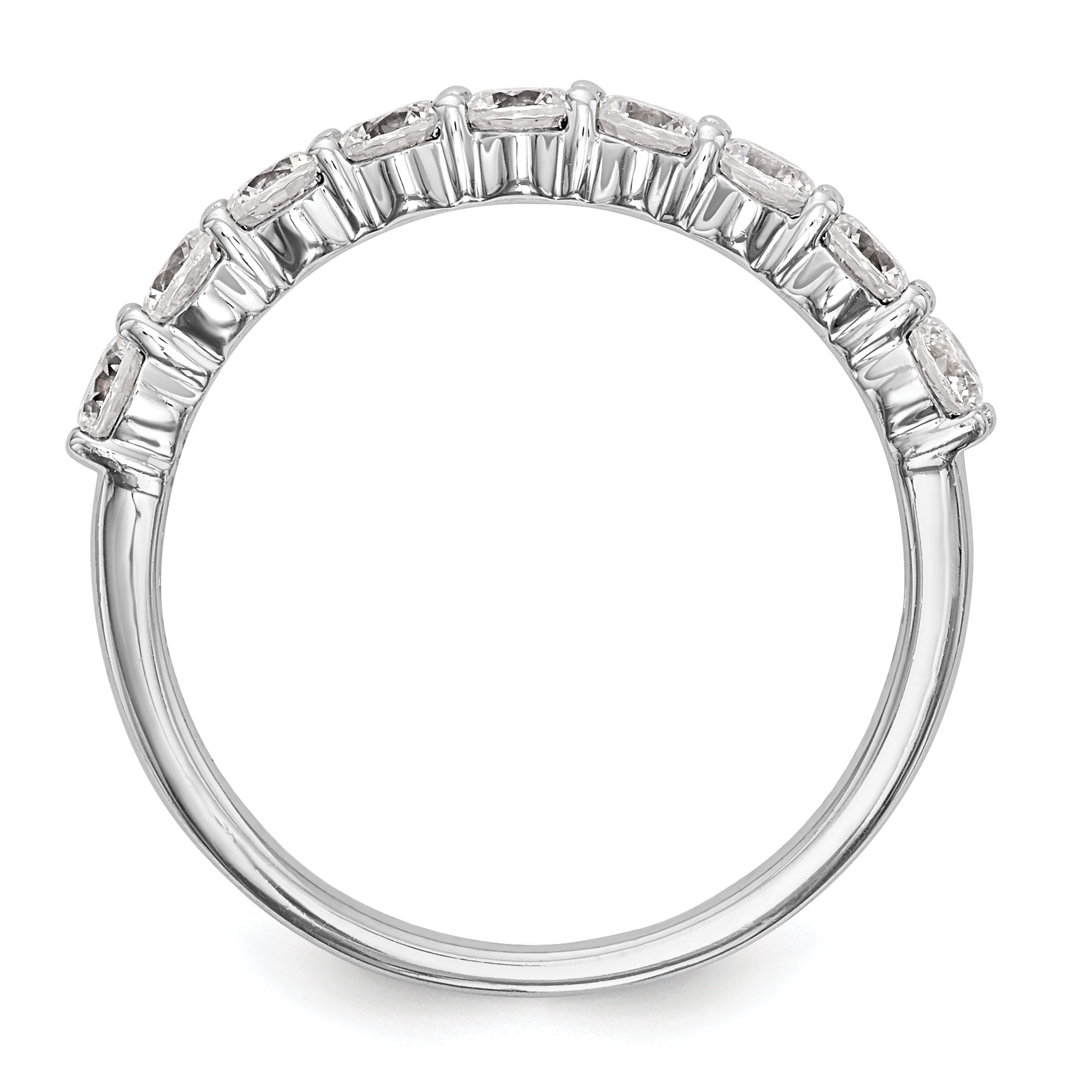 14k White Gold 3/4 carat Lab Grown Diamond VS/SI+ G+ Complete Wedding Band Secondary image