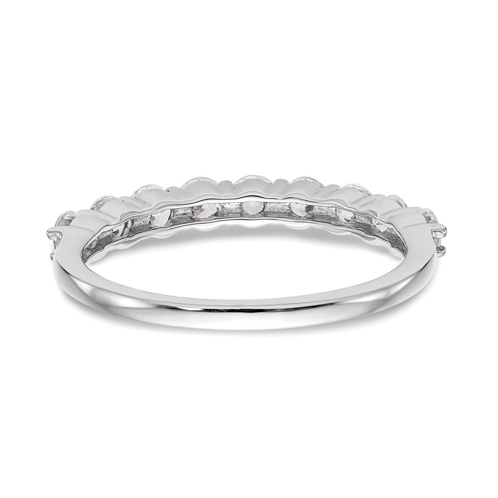 14k White Gold 3/4 carat Lab Grown Diamond VS/SI+ G+ Complete Wedding Band