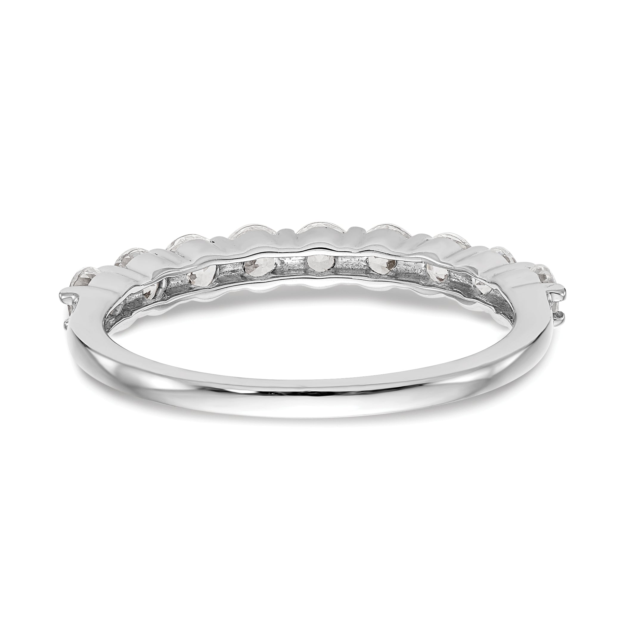 14k White Gold 3/4 carat Lab Grown Diamond VS/SI+ G+ Complete Wedding Band