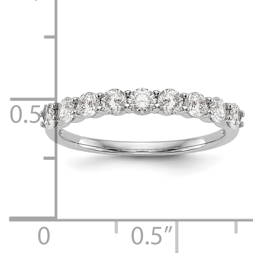 14k White Gold 3/4 carat Lab Grown Diamond VS/SI+ G+ Complete Wedding Band