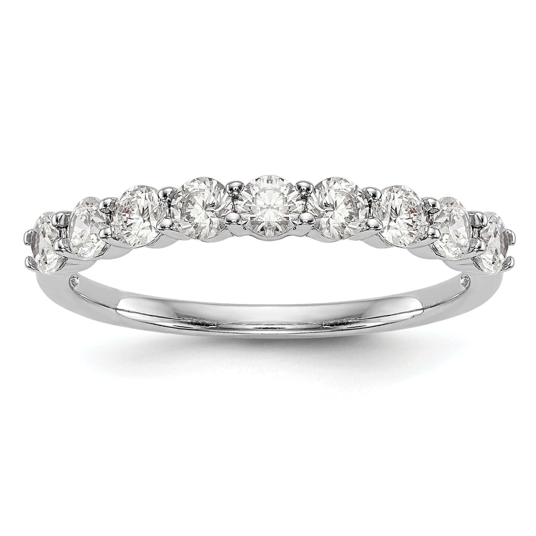 14k White Gold 3/4 carat Lab Grown Diamond VS/SI+ G+ Complete Wedding Band