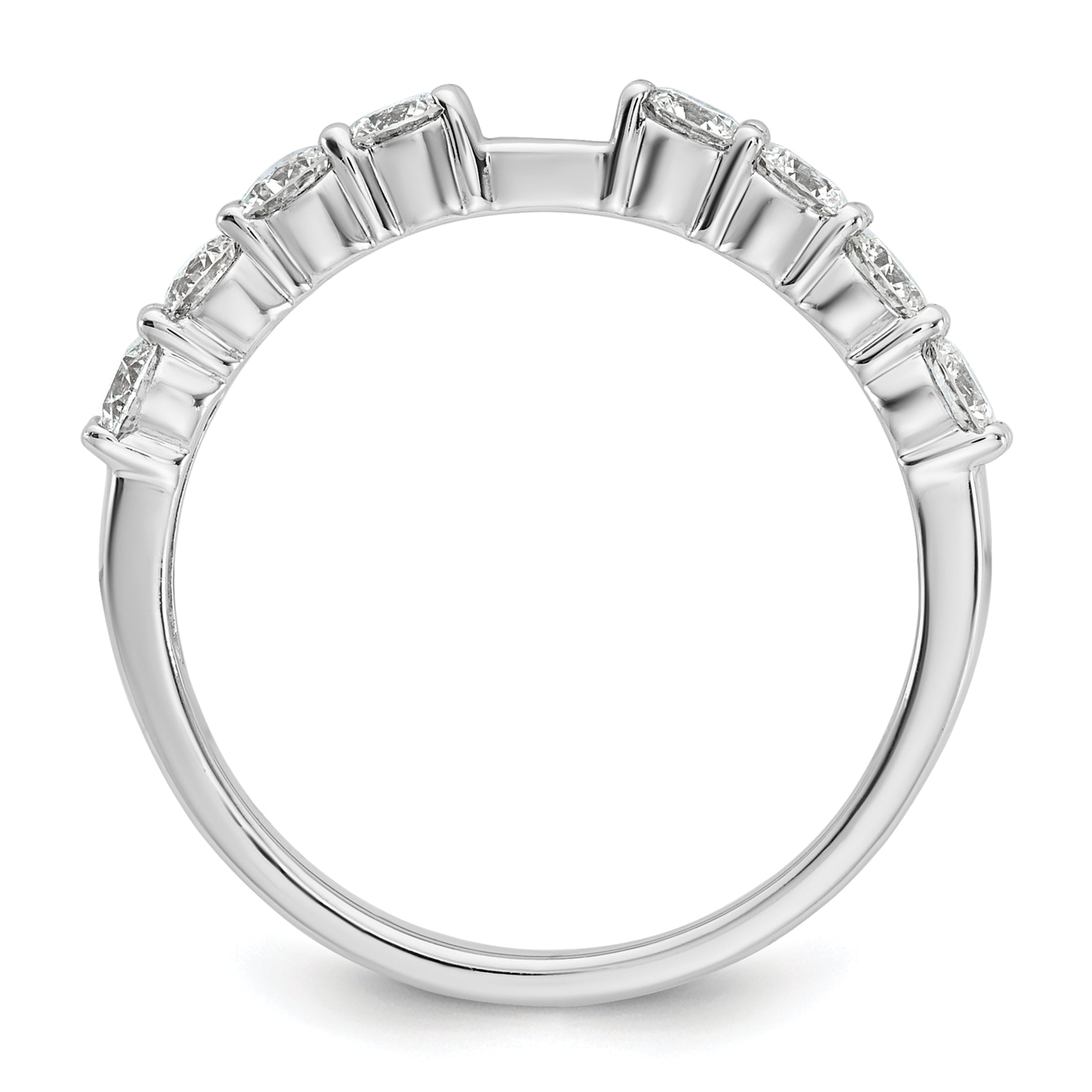 14k White Gold 3/4 carat Lab Grown Diamond VS/SI+ G+ Semi Mount Peg Set Engagement Ring