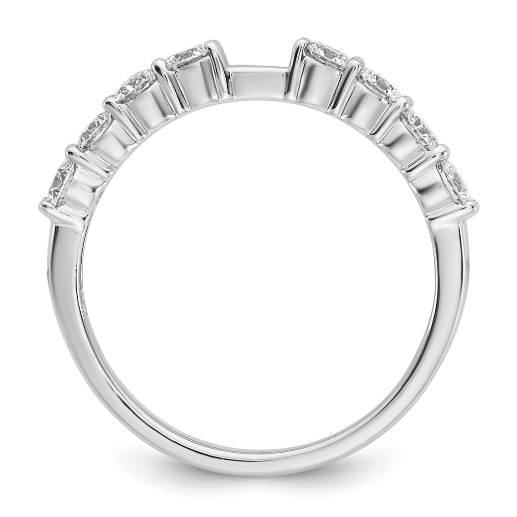 14k White Gold 3/4 carat Lab Grown Diamond VS/SI+ G+ Semi Mount Peg Set Engagement Ring