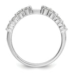 14k White Gold 3/4 carat Lab Grown Diamond VS/SI+ G+ Semi Mount Peg Set Engagement Ring