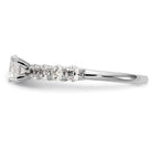 14k White Gold 3/4 carat Lab Grown Diamond VS/SI+ G+ Semi Mount Peg Set Engagement Ring