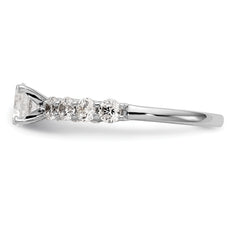 14k White Gold 3/4 carat Lab Grown Diamond VS/SI+ G+ Semi Mount Peg Set Engagement Ring