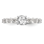 14k White Gold 3/4 carat Lab Grown Diamond VS/SI+ G+ Semi Mount Peg Set Engagement Ring