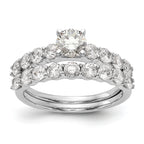 14k White Gold 3/4 carat Lab Grown Diamond VS/SI+ G+ Semi Mount Peg Set Engagement Ring