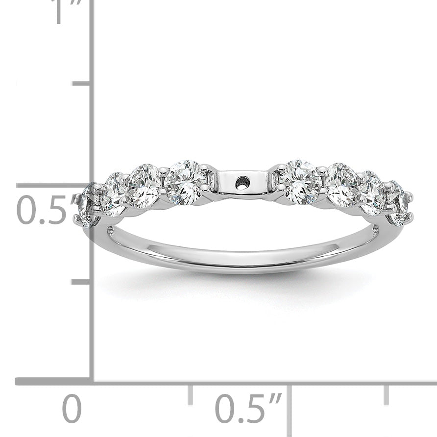 14k White Gold 3/4 carat Lab Grown Diamond VS/SI+ G+ Semi Mount Peg Set Engagement Ring