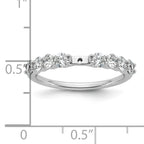 14k White Gold 3/4 carat Lab Grown Diamond VS/SI+ G+ Semi Mount Peg Set Engagement Ring