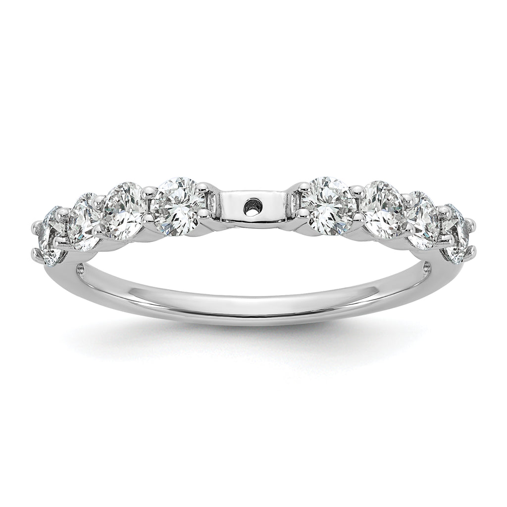 14k White Gold 3/4 carat Lab Grown Diamond VS/SI+ G+ Semi Mount Peg Set Engagement Ring