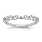 14k White Gold 3/4 carat Lab Grown Diamond VS/SI+ G+ Semi Mount Peg Set Engagement Ring