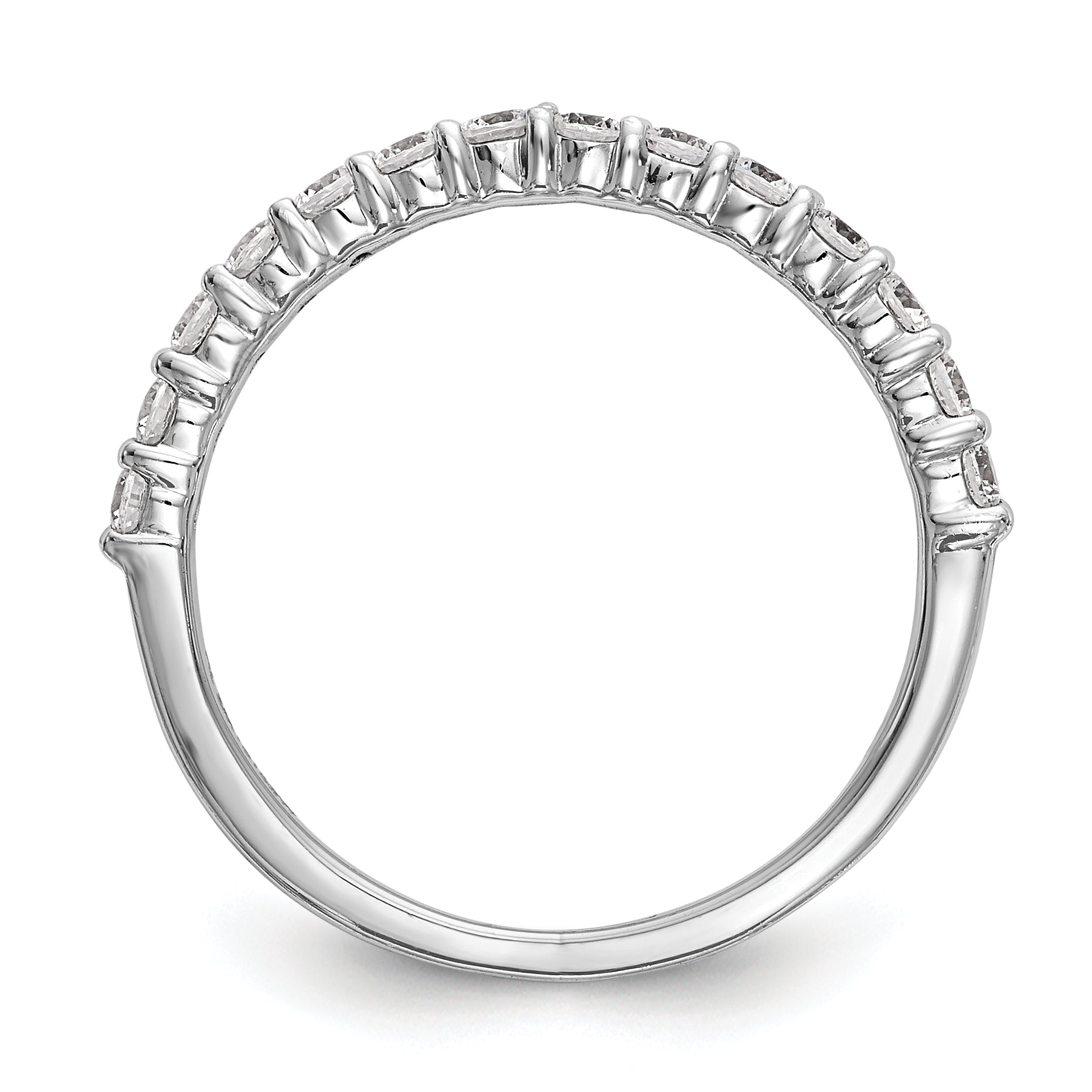 14k White Gold 3/8 carat Lab Grown Diamond VS/SI+ G+ Complete Wedding Band