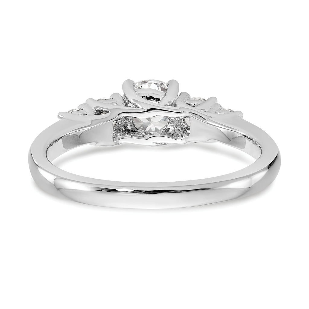 14k White Gold 3/8 carat Lab Grown Diamond VS/SI+ G+ Complete Wedding Band