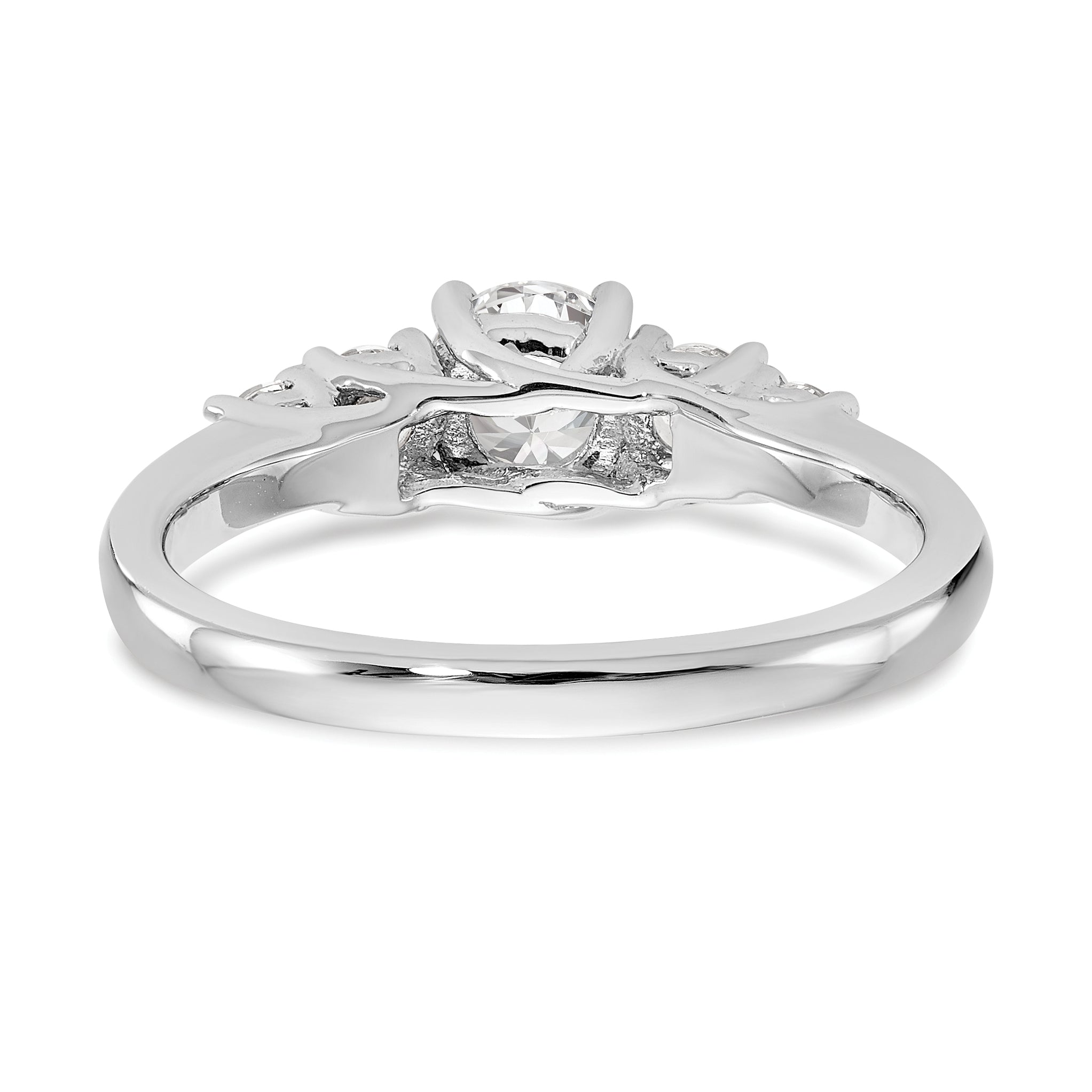 14k White Gold 3/8 carat Lab Grown Diamond VS/SI+ G+ Complete Wedding Band