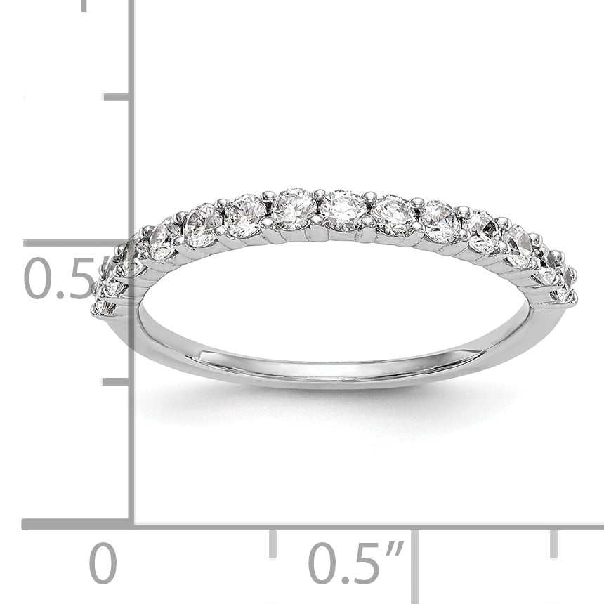 14k White Gold 3/8 carat Lab Grown Diamond VS/SI+ G+ Complete Wedding Band