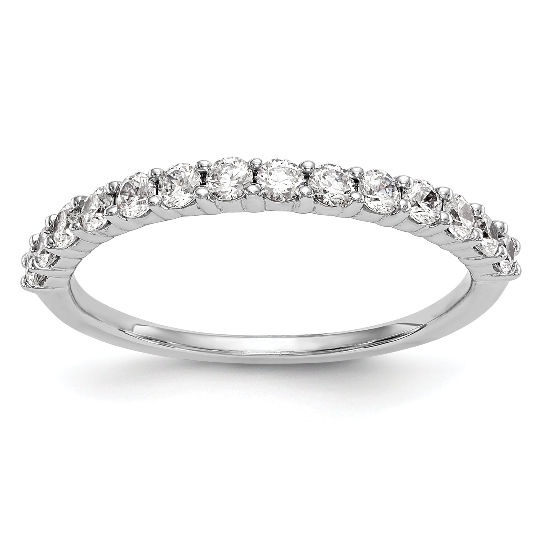 14k White Gold 3/8 carat Lab Grown Diamond VS/SI+ G+ Complete Wedding Band Main image