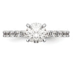 14k White Gold 3/8 carat Lab Grown Diamond VS/SI+ G+ Semi Mount Peg Set Engagement Ring