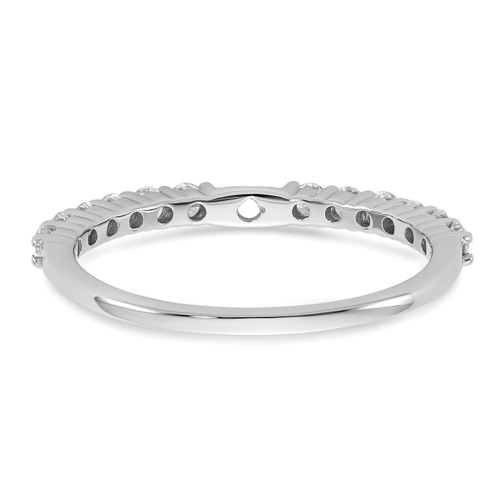 14k White Gold 3/8 carat Lab Grown Diamond VS/SI+ G+ Semi Mount Peg Set Engagement Ring