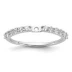14k White Gold 3/8 carat Lab Grown Diamond VS/SI+ G+ Semi Mount Peg Set Engagement Ring