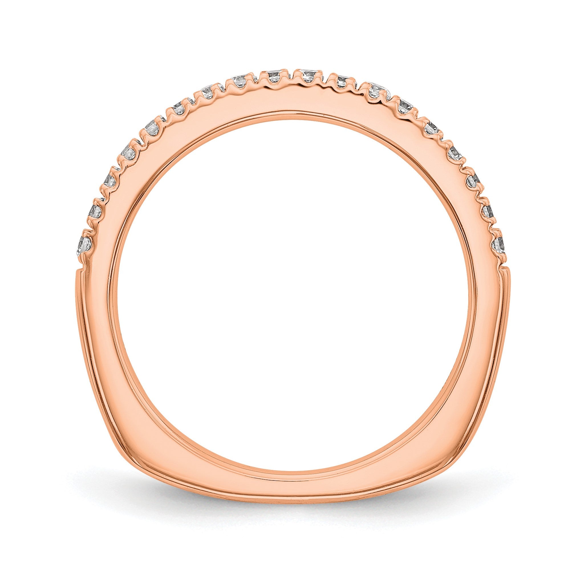Lab-Grown Diamond Wedding Band in 14K Rose Gold, 2.1mm (3/8 ct. tw.), Size 7 Secondary image