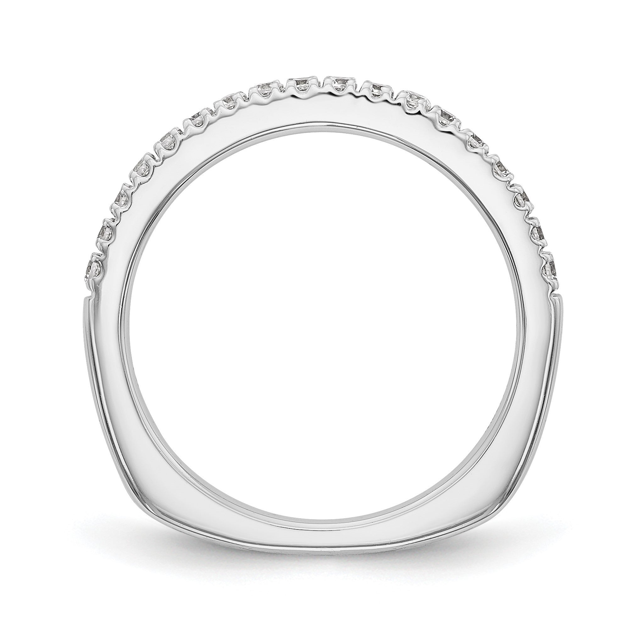 Lab-Grown Diamond Wedding Band in 14K White Gold, 2.1mm (3/8 ct. tw.), Size 7 Secondary image