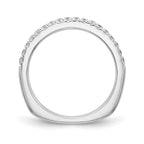 Lab-Grown Diamond Wedding Band in 14K White Gold, 2.1mm (3/8 ct. tw.), Size 7 - Sophia Jewelers
