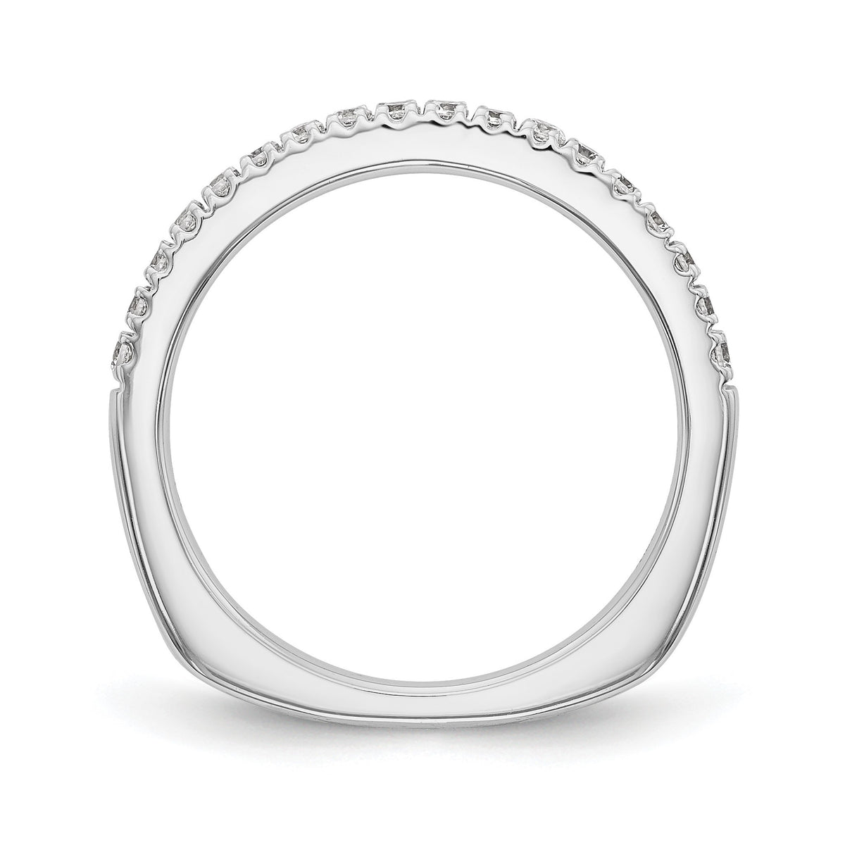 Lab-Grown Diamond Wedding Band in 14K White Gold, 2.1mm (3/8 ct. tw.), Size 7 - Sophia Jewelers