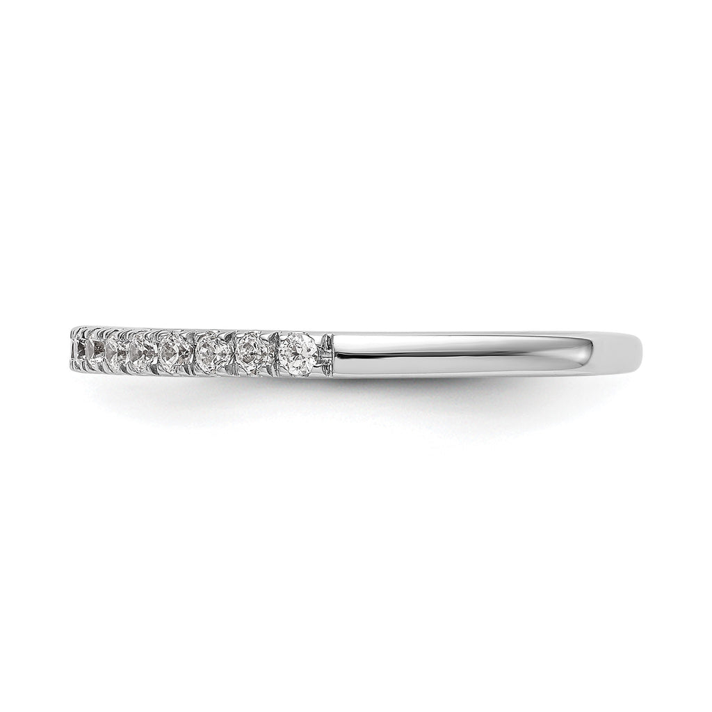 Lab-Grown Diamond Wedding Band in 14K White Gold, 2.1mm (3/8 ct. tw.), Size 7 - Sophia Jewelers