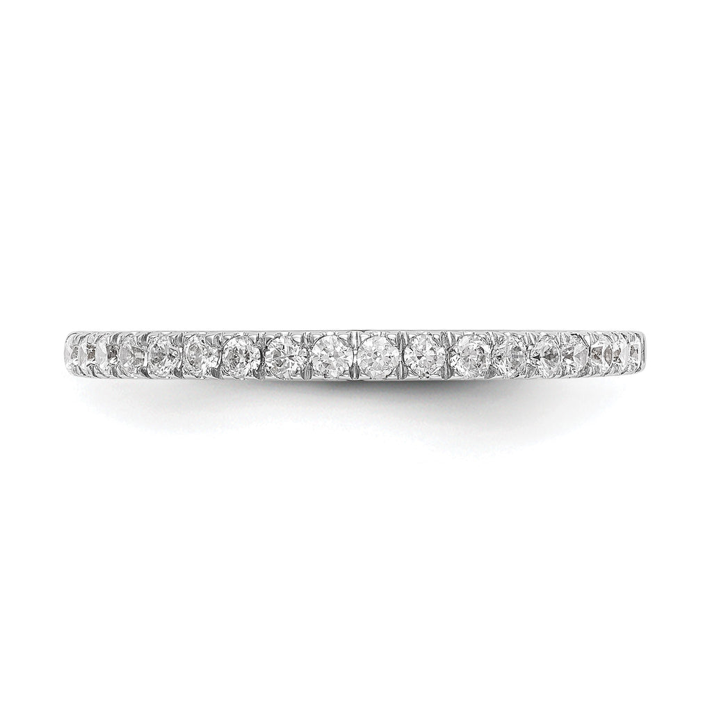 Lab-Grown Diamond Wedding Band in 14K White Gold, 2.1mm (3/8 ct. tw.), Size 7 - Sophia Jewelers