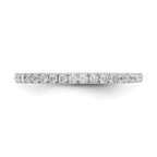 Lab-Grown Diamond Wedding Band in 14K White Gold, 2.1mm (3/8 ct. tw.), Size 7 - Sophia Jewelers