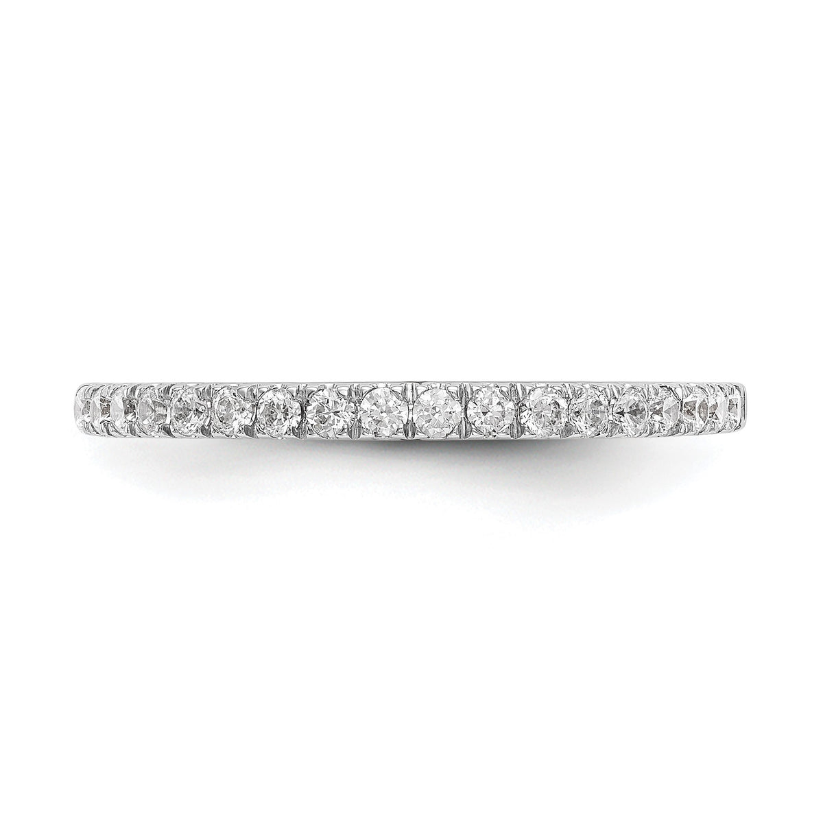 Lab-Grown Diamond Wedding Band in 14K White Gold, 2.1mm (3/8 ct. tw.), Size 7 - Sophia Jewelers