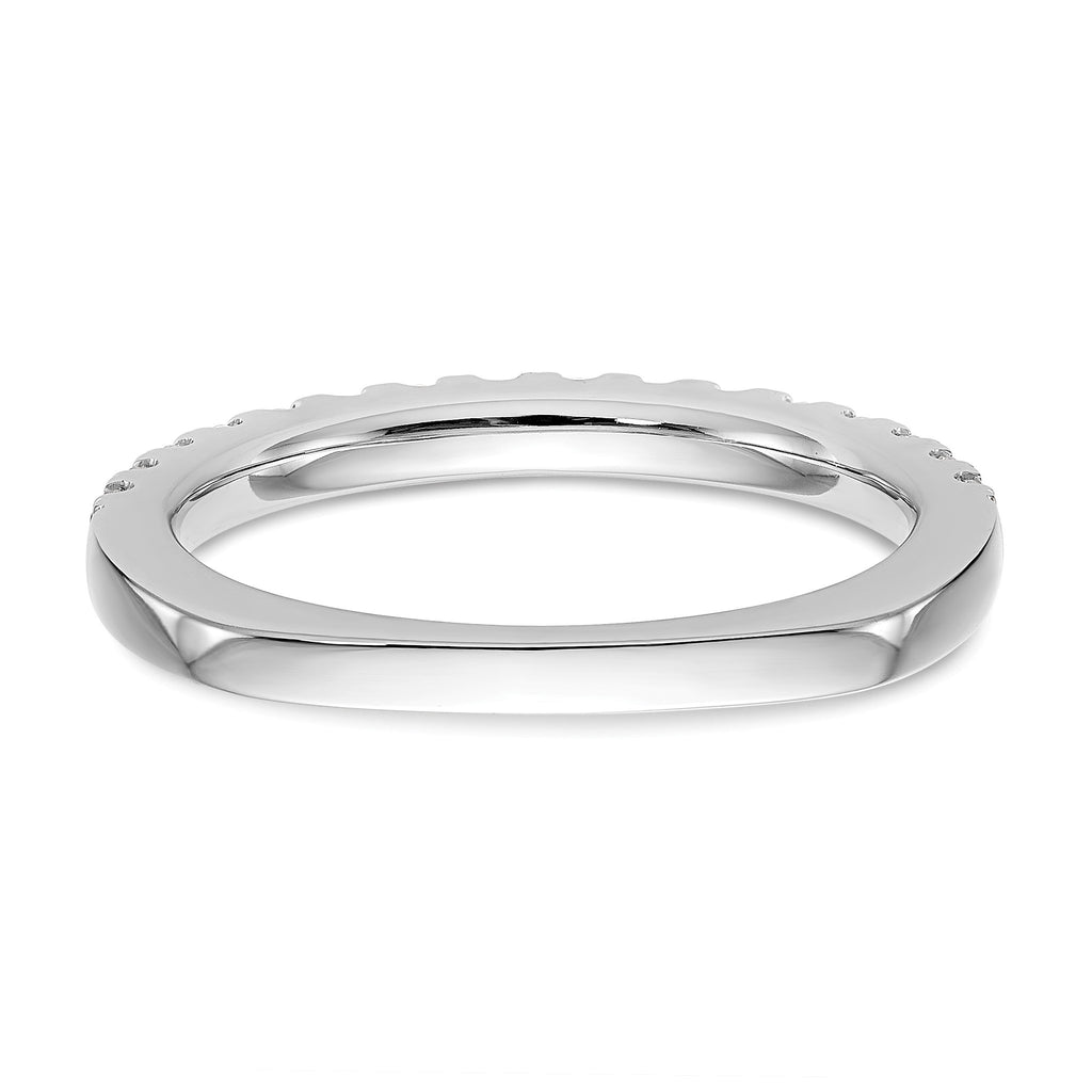Lab-Grown Diamond Wedding Band in 14K White Gold, 2.1mm (3/8 ct. tw.), Size 7 - Sophia Jewelers