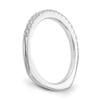 Lab-Grown Diamond Wedding Band in 14K White Gold, 2.1mm (3/8 ct. tw.), Size 7 - Sophia Jewelers