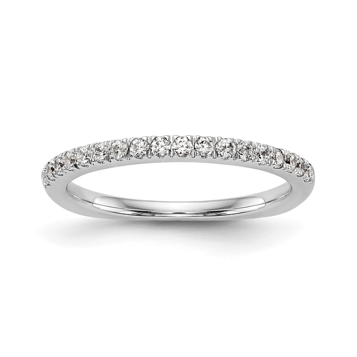 Lab-Grown Diamond Wedding Band in 14K White Gold, 2.1mm (3/8 ct. tw.), Size 7 - Sophia Jewelers Main image