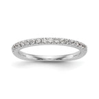 Lab-Grown Diamond Wedding Band in 14K White Gold, 2.1mm (3/8 ct. tw.), Size 7 - Sophia Jewelers