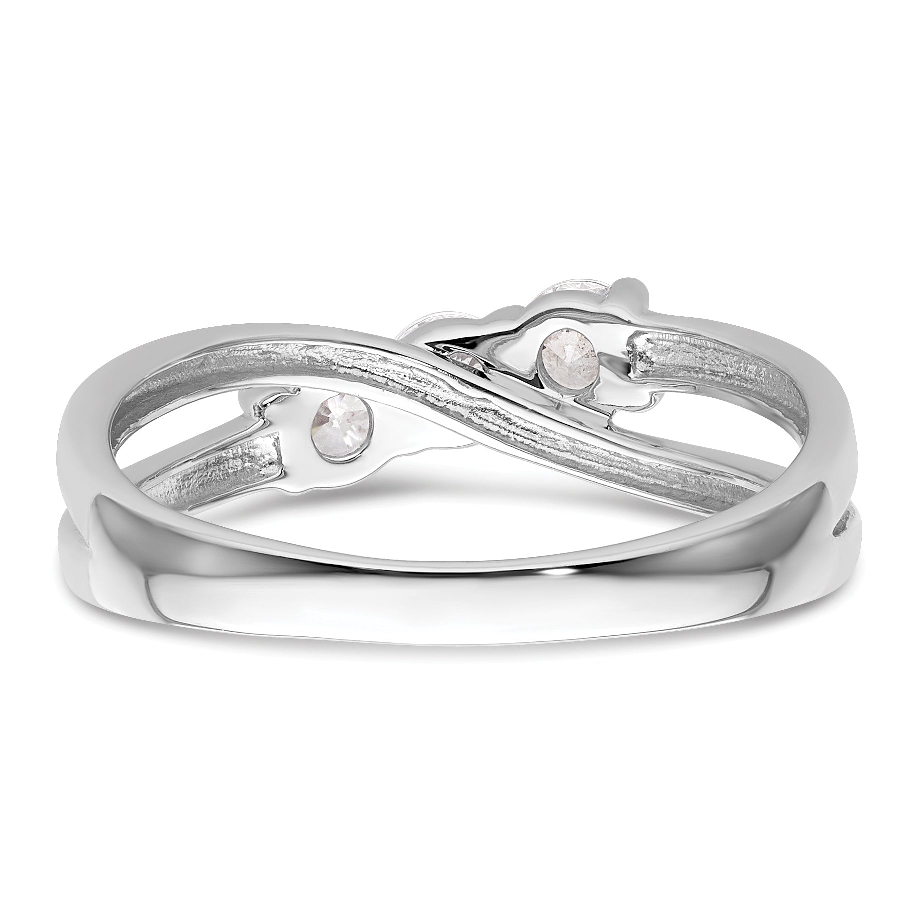 14k White Gold 1/2 carat Lab Grown Diamond VS/SI+ G+ Complete Three Stone Engagement Ring