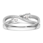 14k White Gold 1/2 carat Lab Grown Diamond VS/SI+ G+ Complete Three Stone Engagement Ring