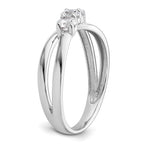 14k White Gold 1/2 carat Lab Grown Diamond VS/SI+ G+ Complete Three Stone Engagement Ring