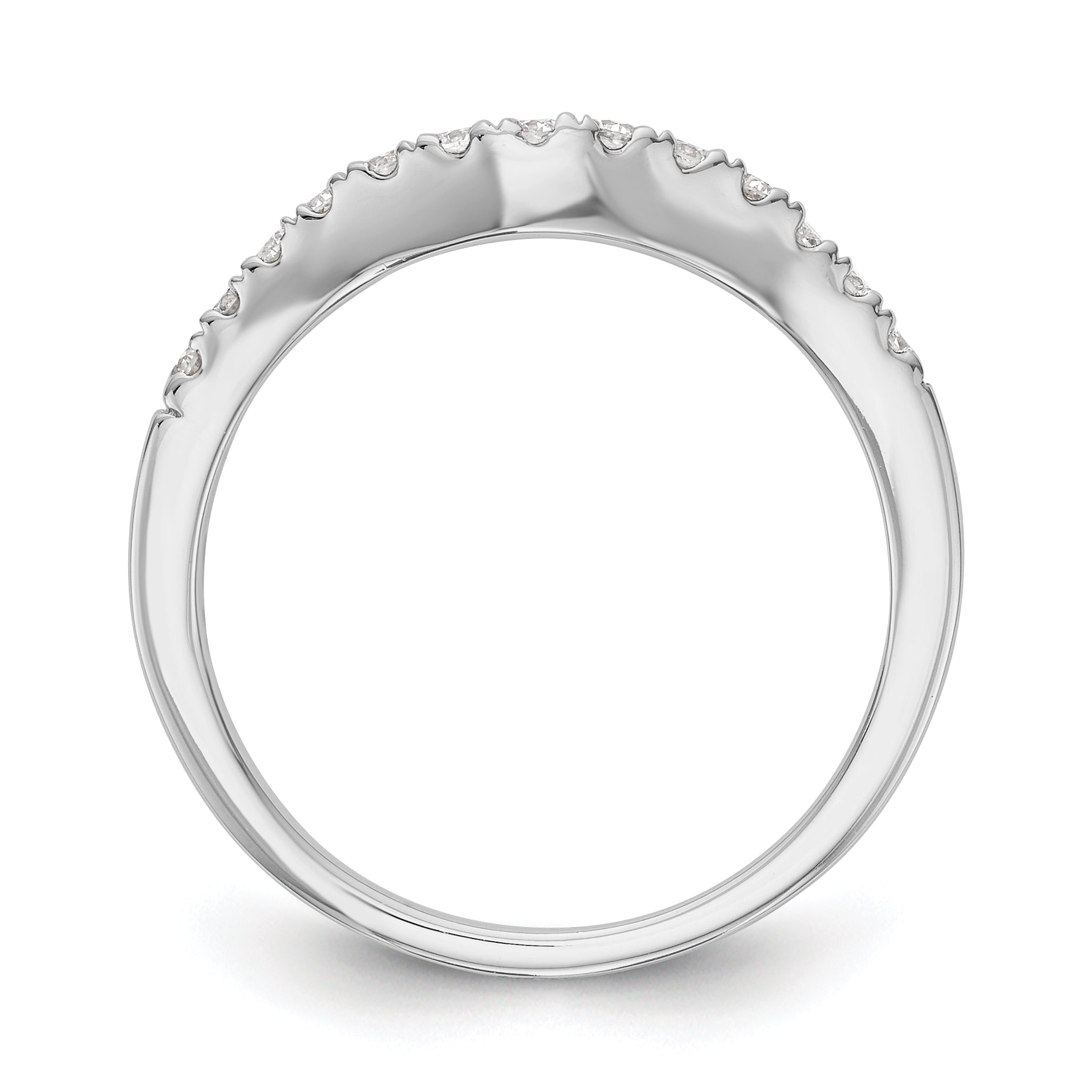 14k White Gold 1/3 carat Lab Grown Diamond VS/SI+ G+ Complete Size 5 Wedding Band Secondary image