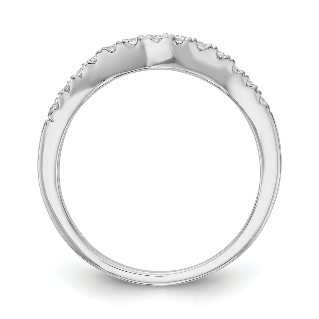 14k White Gold 1/3 carat Lab Grown Diamond VS/SI+ G+ Complete Size 9 Wedding Band