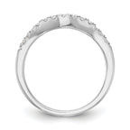 14k White Gold 1/3 carat Lab Grown Diamond VS/SI+ G+ Complete Size 9 Wedding Band