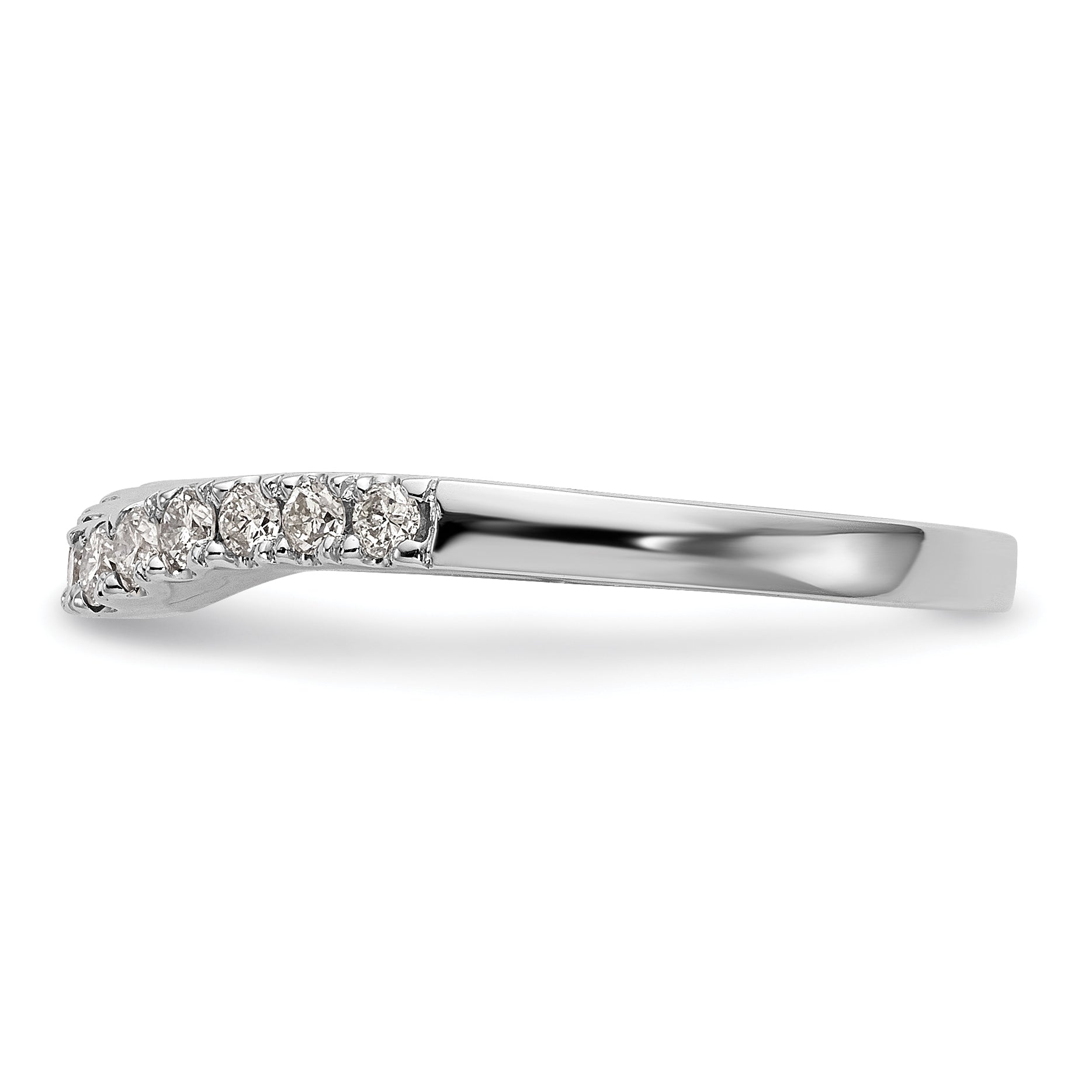 14k White Gold 1/3 carat Lab Grown Diamond VS/SI+ G+ Complete Size 9 Wedding Band