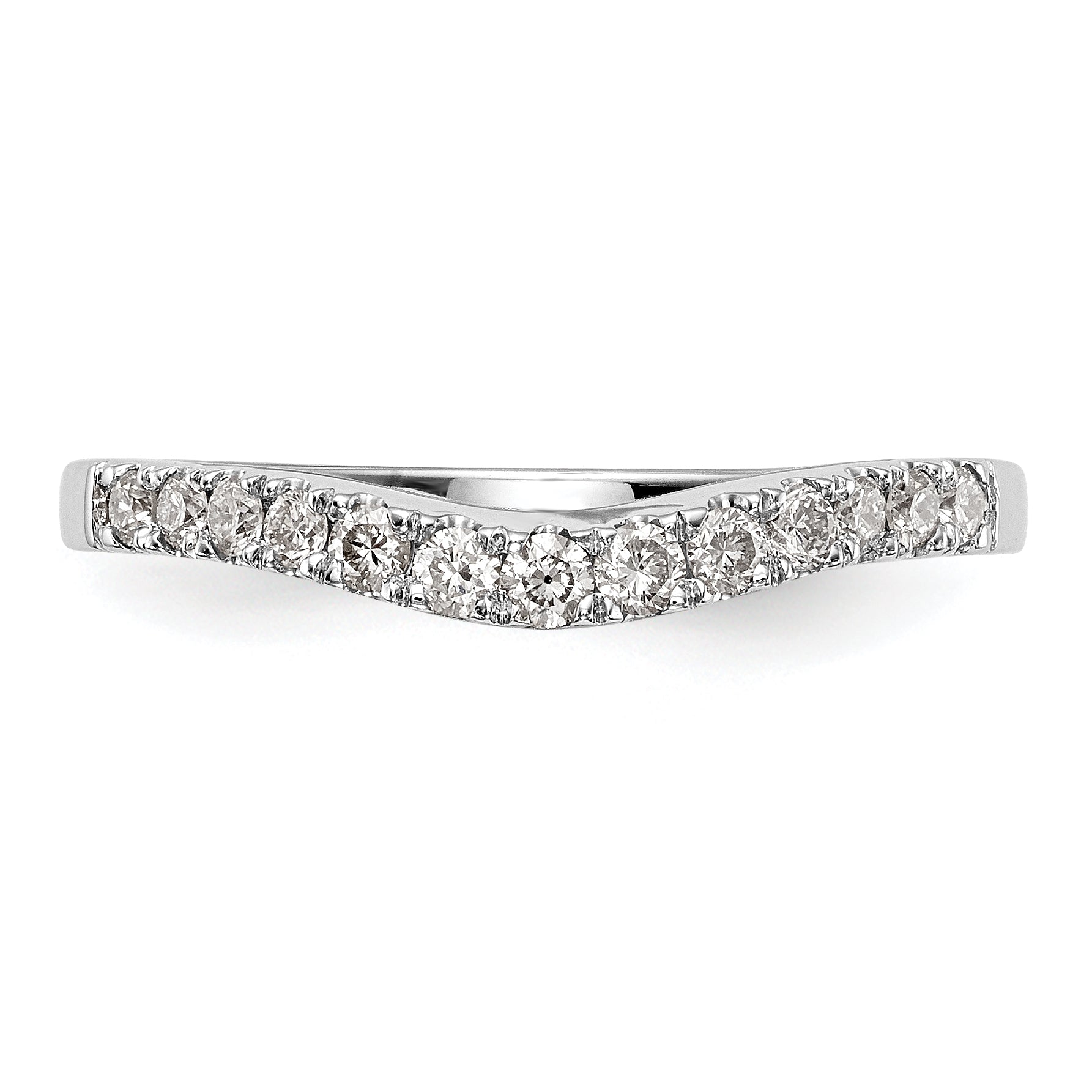 14k White Gold 1/3 carat Lab Grown Diamond VS/SI+ G+ Complete Size 9 Wedding Band