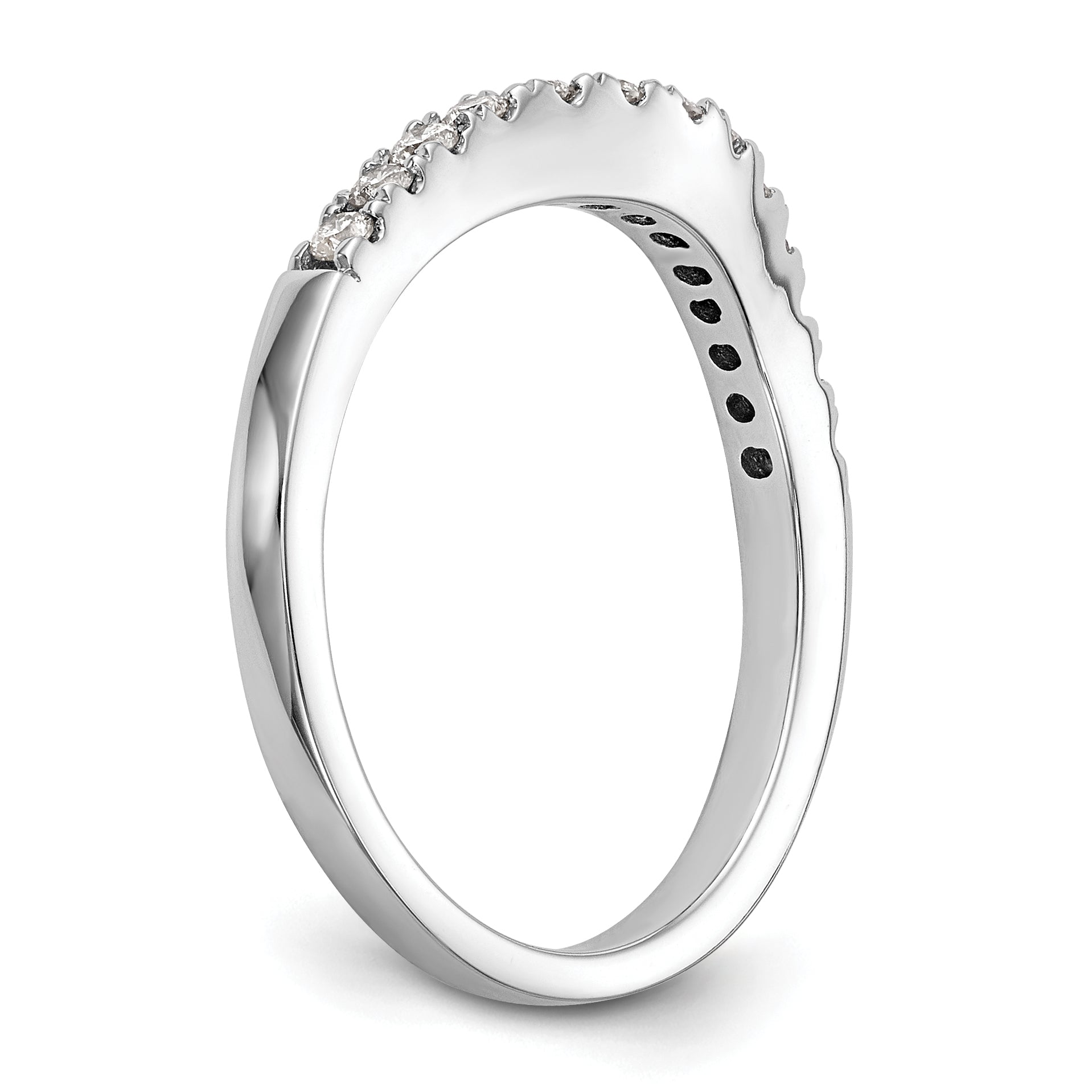14k White Gold 1/3 carat Lab Grown Diamond VS/SI+ G+ Complete Size 9 Wedding Band