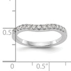 14k White Gold 1/3 carat Lab Grown Diamond VS/SI+ G+ Complete Size 9 Wedding Band