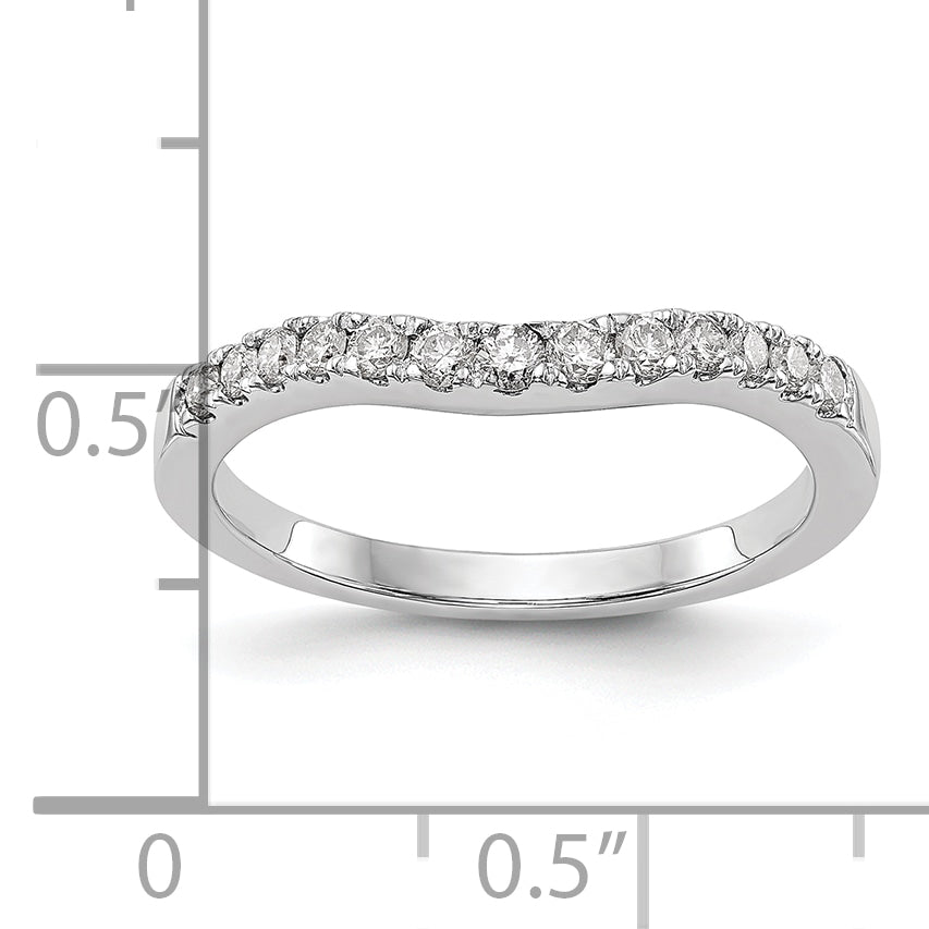 14k White Gold 1/3 carat Lab Grown Diamond VS/SI+ G+ Complete Size 9 Wedding Band