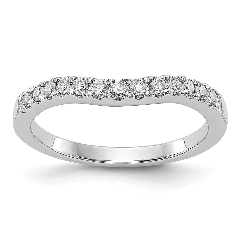 14k White Gold 1/3 carat Lab Grown Diamond VS/SI+ G+ Complete Size 7 Wedding Band